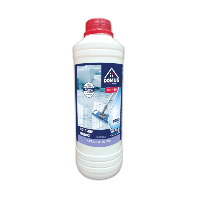 Засіб для миття підлоги DOMUS Лаванда, універсальний, 1 л